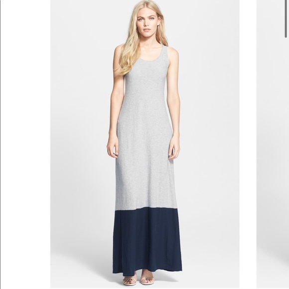 NEW! Vince Colorblock Maxi Dress. 100% cotton! - Picture 2 of 4